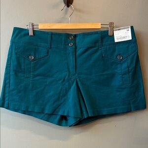 New York & Company East Village Teal Shorts, 14